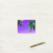 Paarse Hawaiian Palm Trees Post-it® Notes (Op bureau)