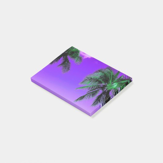 Paarse Hawaiian Palm Trees Post-it® Notes (Schuin)