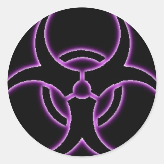 Paarse Haze Bio-Hazard Sticker (Voorkant)