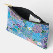 Paarse Haze Bloemen Accessoires Pouch Etui (Open)