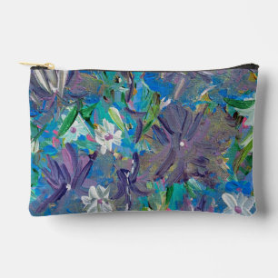 Paarse Haze Bloemen Accessoires Pouch Etui