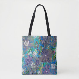 Paarse Haze Bloemen Canvas tas