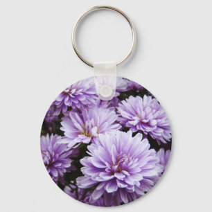 Paarse Haze Chrysanthema Sleutelhanger