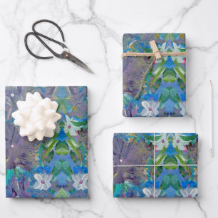 Paarse Haze Floral cadeaupapier