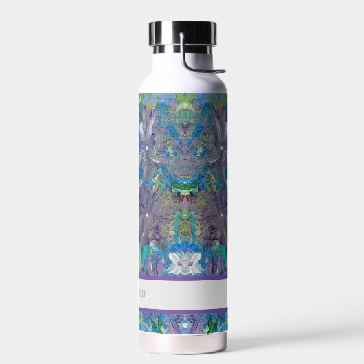 Paarse Haze Floral Custom Waterfles (Links)