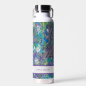 Paarse Haze Floral Custom Waterfles (Voorkant)