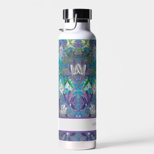 Paarse Haze Floral Custom Waterfles (Rechts)