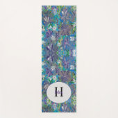 Paarse Haze Floral Monogram Yogamat (Voorkant)