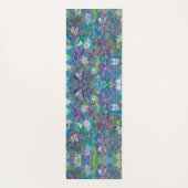 Paarse Haze Floral Monogram Yogamat (Achterkant)