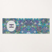 Paarse Haze Floral Monogram Yogamat (Voorkant (horizontaal))