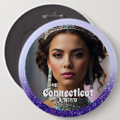 Paarse Haze Glitz Aangepaste Wedstrijd Knop Speld Ronde Button 6,0 Cm (Voorkant /achterkant)