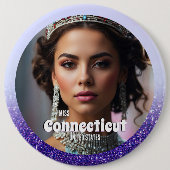 Paarse Haze Glitz Aangepaste Wedstrijd Knop Speld Ronde Button 6,0 Cm (Voorkant)