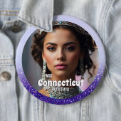 Paarse Haze Glitz Aangepaste Wedstrijd Knop Speld Ronde Button 6,0 Cm (In situ)