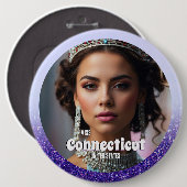 Paarse Haze Glitz Custom Pageant Button Pin (Voorkant /achterkant)