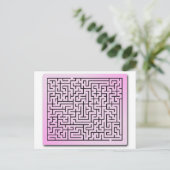 Paarse Haze Maze Briefkaart (Staand voorkant)