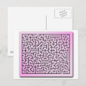 Paarse Haze Maze Briefkaart (Voorkant / Achterkant)