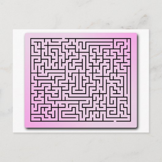 Paarse Haze Maze Briefkaart (Voorkant)