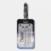 Paarse Haze Service Dog Foto ID Bagagelabel (Achterkant verticaal)