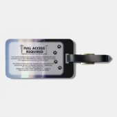 Paarse Haze Service Dog Foto ID Bagagelabel (Achterkant horizontaal)