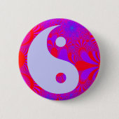 Paarse Haze Yin en Yang Ronde Button 5,7 Cm (Voorkant)