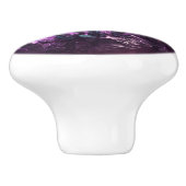 Paarse Healing Amethyst Kristallen Keramische knop (Zijkant)