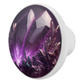 Paarse Healing Amethyst Kristallen Keramische knop (Rechts)