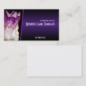 Paarse Healing Crystals Amethyst Visitekaartje (Voorkant / Achterkant)