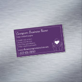Paarse Health Aide Home Care Professional Magnetisch Visitekaartje (Voorbeeld)