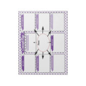 Paarse Healthcare Student Concept Kaart Sjabloon Notitieblok (Linkerzijde)