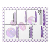 Paarse Healthcare Student Farmacologie Sjabloon Notitieblok (Voorkant)