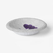 Paarse Heart Balloons Weddenschap Papieren Kommen (Gebogen)