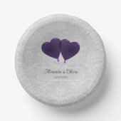 Paarse Heart Balloons Weddenschap Papieren Kommen (Voorkant)