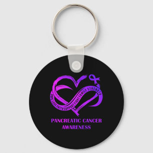Paarse Heart Hope Love Faith Pancreatic Cancer Awa Sleutelhanger