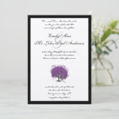 Paarse Heart Leaf Tree Black Border Wedstrijd uitn Kaart (Staand voorkant)