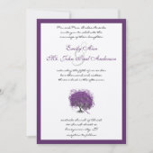Paarse heart Leaf Tree Borders Weddenschappen uitn Kaart (Voorkant)