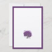 Paarse heart Leaf Tree Borders Weddenschappen uitn Kaart (Achterkant)