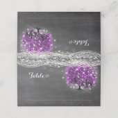 Paarse heart Leaf Tree Weddenschap Place Kards Plaatskaartje (Buitenkant ongevouwen)