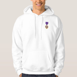 Paarse Heart & Militaire Uitreiking Veteraan Gift Hoodie