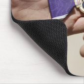 Paarse Heart-ontvangers tonen hun medailles Muismat (Hoek)