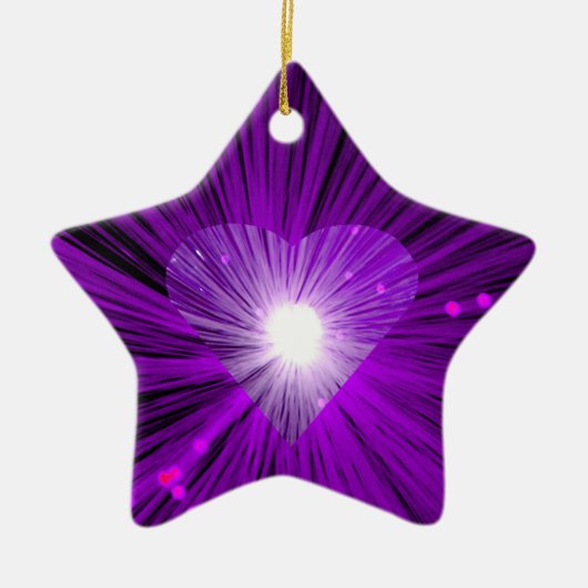 Paarse Heart ornament ster (Voorkant)