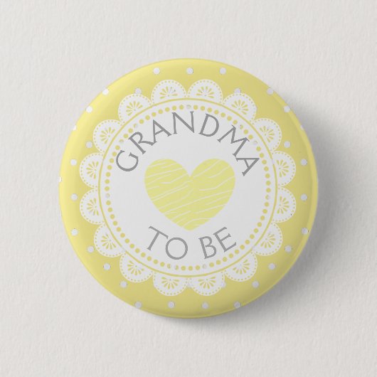 Paarse Heart Polka Dot Grandma om Button te worden (Voorkant)