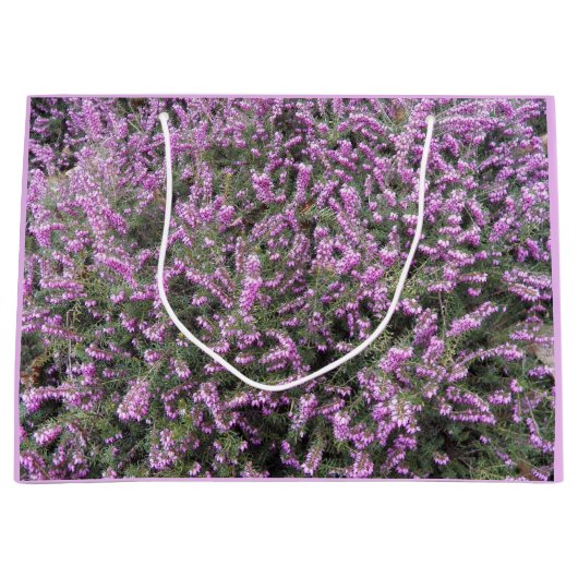  Paarse Heather Floral Groot Cadeauzakje (Voorkant)