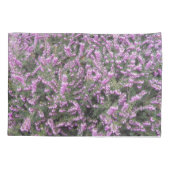 Paarse Heather Floral Kussensloop (Achterkant-Links)