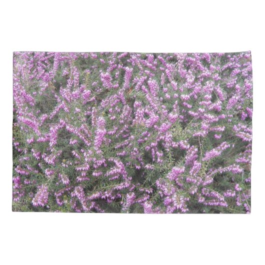  Paarse Heather Floral Kussensloop (Achterkant-Links)
