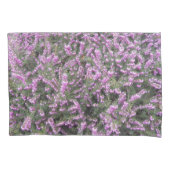 Paarse Heather Floral Kussensloop (Voorkant-Links)