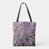 Paarse Heather Floral Tote Bag (Achterkant)