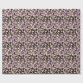 Paarse Heather Flowers Cadeaupapier (Vlak)