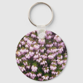 Paarse Heather Flowers Sleutelhanger