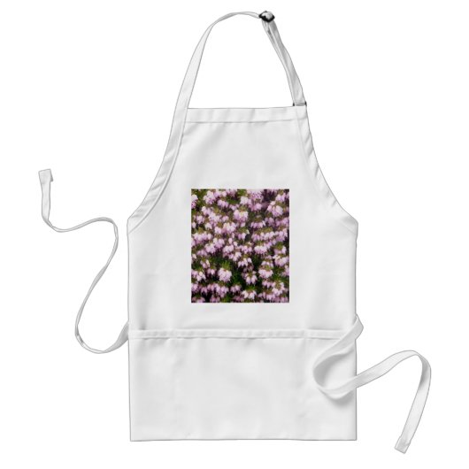 Paarse Heather Flowers Standaard Schort (Voorkant)