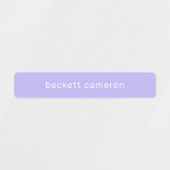 Paarse hechtende waterdichte naam labels (Design 1)